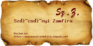 Szécsényi Zamfira névjegykártya
